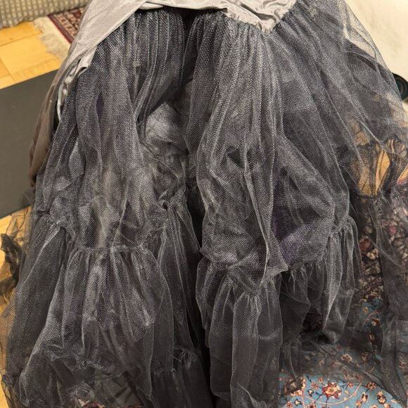 Silk + Tulle Morgane Le Fay Charcoal Gray Ball Skirt - Romantic & Rare - XS,S,M - Picture 13 of 17